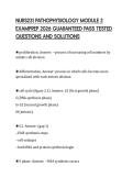 NURS231 PATHOPHYSIOLOGY MODULE 2&NewLine;EXAMPREP 2026 GUARANTEED PASS TESTED&NewLine;QUESTIONS AND SOLUTIONS
