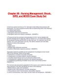 Chapter 69 - Nursing Management&colon; Shock&comma; SIRS&comma; and MODS Exam Study Set