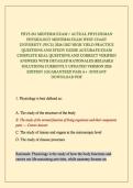 PHYS 261 MIDTERM EXAM &sol; ACTUAL PHYS HUMAN &NewLine;PHYSIOLOGY MIDTERM EXAM WEST COAST &NewLine;UNIVERSITY &lpar;WCU&rpar; 2026&sol;2027 HIGH YIELD PRACTICE &NewLine;QUESTIONS AND STUDY GUIDE ACCURATE EXAM &NewLine;COMPLETE REAL QUESTIONS AND CORRECT VERIFIED &NewLine;ANSWERS WITH DETAILED RATIONALES &lpar;RE