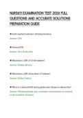 NURS611 EXAMINATION TEST 2026 FULL&NewLine;QUESTIONS AND ACCURATE SOLUTIONS&NewLine;PREPARATION GUIDE&NewLine;