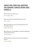 NURS611 FINAL PAPER 2026 QUESTIONS&NewLine;AND ANSWERS COMPLETE REVIEW SHEET&NewLine;GRADED A&plus;