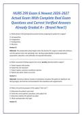 NURS 299 Exam 6 Newest 2026&sol;2027 Actual Exam With Complete Real Exam Questions and Correct Verified Answers&sol;Already Graded A&plus; &lpar;Brand New&excl;&excl;&rpar;