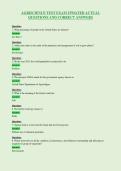AGRISCIENCE TEST EXAM UPDATED ACTUAL&NewLine;QUESTIONS AND CORRECT ANSWERS
