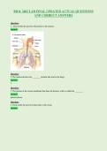 BIOL 2402 LAB FINAL UPDATED ACTUAL QUESTIONS&NewLine;AND CORRECT ANSWERS