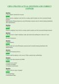 CHPA UPDATED ACTUAL QUESTIONS AND CORRECT&NewLine;ANSWERS