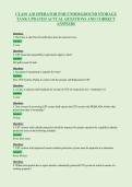 CLASS A&sol;B OPERATOR FOR UNDERGROUND STORAGE&NewLine;TANK UPDATED ACTUAL QUESTIONS AND CORRECT&NewLine;ANSWERS
