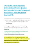 CA D-79 Pest Control Prep Work &NewLine;Contractor Exam Practice Questions &NewLine;And Correct Answers &lpar;Verified Answers&rpar; &NewLine;Plus Rationale 2027 Q&A&vert; Instant &NewLine;Download Pdf
