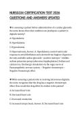 NURS5334 CERTIFICATION TEST 2026&NewLine;QUESTIONS AND ANSWERS UPDATED