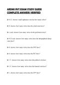 ARDMS RVT EXAM FINAL PAPER SOLVED QUESTIONS&period;pdf&lpar;PACKAGE DEAL&rpar;