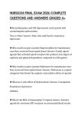NURS5334 FINAL EXAM 2026 COMPLETE&NewLine;QUESTIONS AND ANSWERS GRADED A&plus;