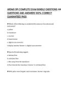 ARDMS SPI COMPLETE EXAM BUNDLE QUESTIONS AND ANSWERS 100&period;pdf&NewLine;&NewLine;