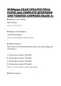 NURS5433 EXAM UPDATED FINAL&NewLine;PAPER 2026 COMPLETE QUESTIONS&NewLine;AND VERIFIED ANSWERS GRADE A&plus;&NewLine;
