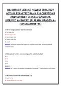 OIL BURNER LICENSE NEWEST 2026&sol;2027 ACTUAL EXAM TEST BANK 310 QUESTIONS AND CORRECT DETAILED ANSWERS &lpar;VERIFIED ANSWERS&rpar; &vert;ALREADY GRADED A&plus; &lpar;MASSACHUSETTS&rpar;