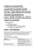 2026&sol;2027 Yukon Locksmith Licensing Exam&colon; Elite S-Tier Test Bank & Study Guide &lpar;Questions&comma; ULC-S319&comma; OSDP v2&comma; SFIC&rpar;