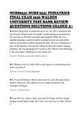 NURS6541 NURS 6541 PEDIATRICS&NewLine;FINAL EXAM 2026 WALDEN&NewLine;UNIVERSITY TEST BANK REVIEW&NewLine;QUESTIONS SOLUTIONS GRADED A