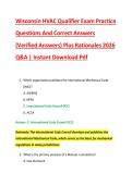 Wisconsin HVAC Qualifier Exam Practice &NewLine;Questions And Correct Answers &NewLine;&lpar;Verified Answers&rpar; Plus Rationales 2026 &NewLine;Q&A &vert; Instant Download Pdf 