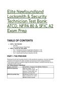 2026&sol;2027 Elite Newfoundland Locksmith & Security Technician Test Bank&colon; ATCD&comma; NFPA 80 & SFIC A2 Exam Prep