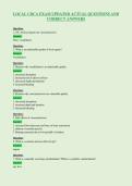 LOCAL CDCA EXAM UPDATED ACTUAL QUESTIONS AND&NewLine;CORRECT ANSWERS