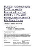 2026&sol;2027 S-Tier Nunavut Locksmith Apprenticeship Test Bank &lpar;Elite Q&A&rpar; &vert; Access Control&comma; Master Keying & Red Seal Exam Prep