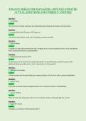 FINANCE SKILLS FOR MANAGERS - D076 WGU UPDATED&NewLine;ACTUAL QUESTIONS AND CORRECT ANSWERS