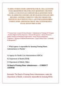 FLORIDA NURSING HOME ADMINISTRATOR &lpar;FL NHA&rpar; LICENSURE&NewLine;EXAM 2026&sol;2027HIGH YIELD PRACTICE QUESTIONS AND STUDY &NewLine;GUIDE ACCURATE EXAM COMPLETE REAL QUESTIONS WITH &NewLine;WELL ELABORATED ANSWERS AND DETAILED RATIONALES &lpar;100&percnt; &NewLine;RELIABLE ANSWERS&rpar; CURRENTLY UPDATED V