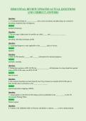 IHMO FINAL REVIEW UPDATED ACTUAL QUESTIONS&NewLine;AND CORRECT ANSWERS