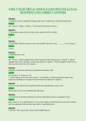 PART 77 ELECTRICAL SURFACE SAM UPDATED ACTUAL&NewLine;QUESTIONS AND CORRECT ANSWERS