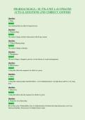 PHARMACOLOGY-- NU 578--UNIT 1--&num;1 UPDATED&NewLine;ACTUAL QUESTIONS AND CORRECT ANSWERS