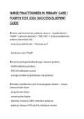 NURSE PRACTITIONERS IN PRIMARY CARE I&NewLine;FOURTH TEST 2026 SUCCESS BLUEPRINT&NewLine;GUIDE