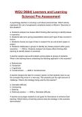 WGU D664&vert; Learners and Learning Science&vert; Pre Assessment&vert; 100&percnt; Verified&vert; 2026&NewLine;
