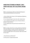 NURSE PRACTITIONERS IN PRIMARY CARE I&NewLine;PAPER FOUR 2026 TEST SOLUTIONS GRADED&NewLine;A&plus;