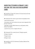 NURSE PRACTITIONERS IN PRIMARY CARE I&NewLine;SECOND TEST 2026 SUCCESS BLUEPRINT&NewLine;GUIDE&NewLine;