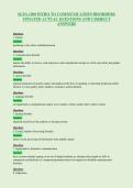 SLPA 1200 INTRO TO COMMUNICATION DISORDERS&NewLine;UPDATED ACTUAL QUESTIONS AND CORRECT&NewLine;ANSWERS