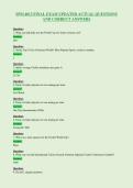 SPM 4013 FINAL EXAM UPDATED ACTUAL QUESTIONS&NewLine;AND CORRECT ANSWERS