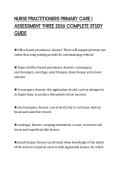 NURSE PRACTITIONERS PRIMARY CARE I&NewLine;ASSESSMENT THREE 2026 COMPLETE STUDY&NewLine;GUIDE&NewLine;