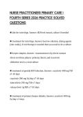 NURSE PRACTITIONERS PRIMARY CARE I&NewLine;FOURTH SERIES 2026 PRACTICE SOLVED&NewLine;QUESTIONS&NewLine;