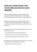 NURSE PRACTITIONERS PRIMARY CARE I&NewLine;SECOND SERIES 2026 PRACTICE SOLVED&NewLine;QUESTIONS&NewLine;