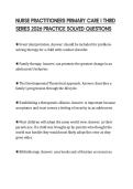 NURSE PRACTITIONERS PRIMARY CARE I THIRD&NewLine;SERIES 2026 PRACTICE SOLVED QUESTIONS&NewLine;