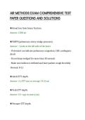 AIR METHODS EXAM COMPREHENSIVE TEST&NewLine;PAPER QUESTIONS AND SOLUTIONS