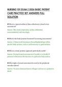 NURSING 101 EXAM 2 2026 BASIC PATIENT&NewLine;CARE PRACTICE SET ANSWERS FULL&NewLine;SOLUTION&NewLine;