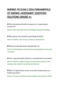 NURSING 101 EXAM 2 2026 FUNDAMENTALS&NewLine;OF NURSING ASSESSMENT QUESTIONS&NewLine;SOLUTIONS GRADED A&plus;&NewLine;
