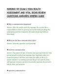 NURSING 101 EXAM 2 2026 HEALTH&NewLine;ASSESSMENT AND VITAL SIGNS REVIEW&NewLine;QUESTIONS ANSWERS VERIFIED GUIDE&NewLine;