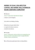 NURSING 101 EXAM 2 2026 INFECTION&NewLine;CONTROL AND NURSING SKILLS WORKBOOK&NewLine;SOLVED QUESTIONS COMPILATION&NewLine;