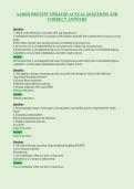 AADSM PRETEST UPDATED ACTUAL QUESTIONS AND&NewLine;CORRECT ANSWERS