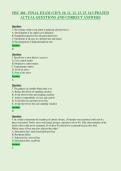 HSC 404 - FINAL EXAM &lpar;CH 9&comma; 10&comma; 11&comma; 12&comma; 13&comma; 15&comma; 16 UPDATED&NewLine;ACTUAL QUESTIONS AND CORRECT ANSWERS