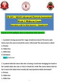 NR 509 &sol; NR509 Advanced Physical Assessment &NewLine;Week 3 Midterm Exam &NewLine;Questions with Verified Answers - Chamberlain