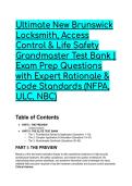 2026&sol;2027 Ultimate New Brunswick Locksmith&comma; Access Control & Life Safety Grandmaster Test Bank &vert; Exam Prep Questions with Expert Rationale & Code Standards &lpar;NFPA&comma; ULC&comma; NBC&rpar;