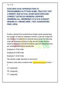 WGU D335 PYTHON PROGRAMMING PRACTICE TEST 2 &vert; 15 ACTUAL EXAM QUESTIONS & VERIFIED CODING ANSWERS &vert; GRADED A&plus;