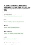 NURSING 150 EXAM 1 COMPREHENSIVE&NewLine;FUNDAMENTALS OF NURSING STUDY GUIDE&NewLine;2026&NewLine;