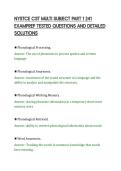 NYSTCE CST MULTI SUBJECT PART 1 241&NewLine;EXAMPREP TESTED QUESTIONS AND DETAILED&NewLine;SOLUTIONS&NewLine;